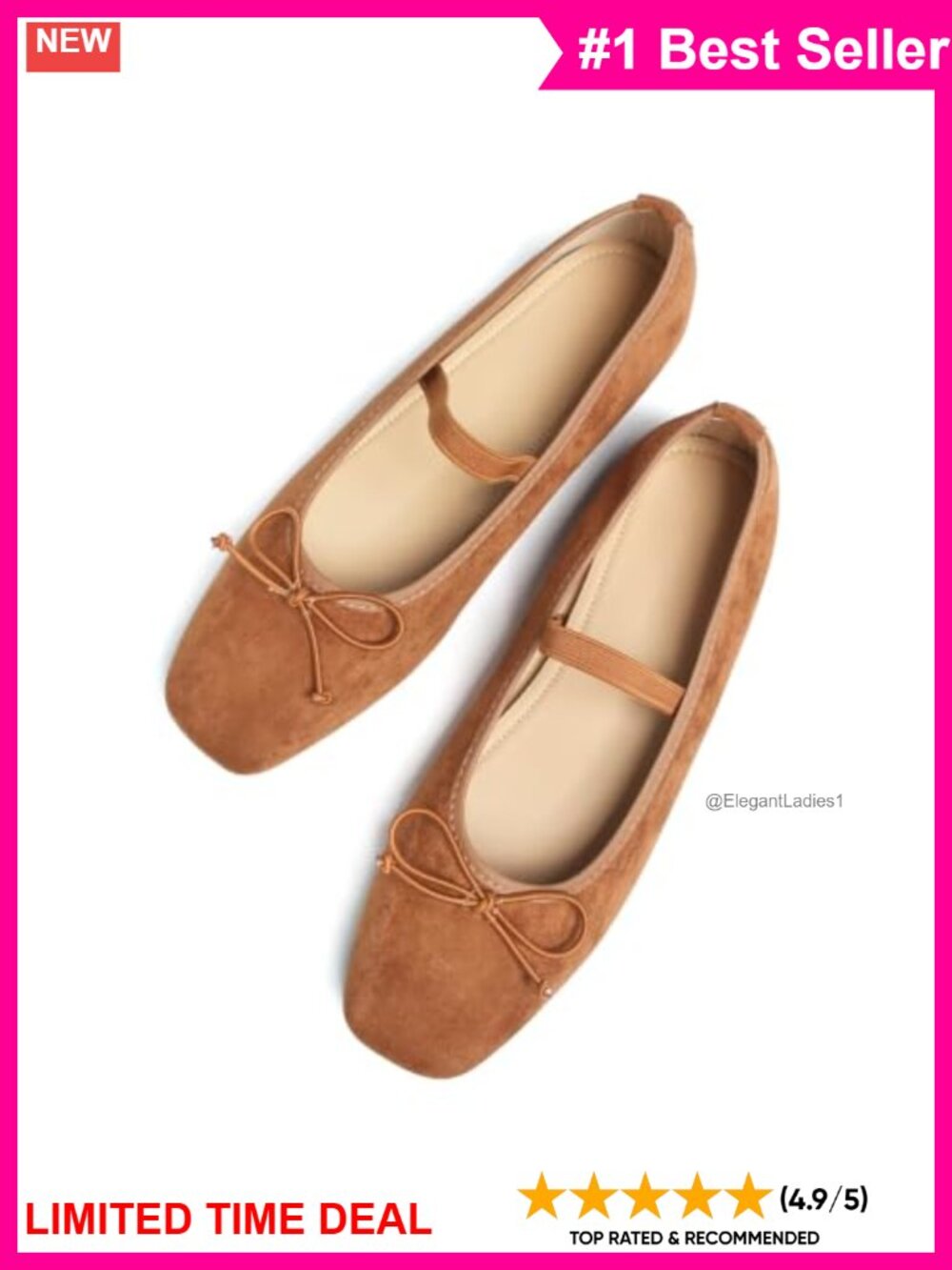 PU Leather Square Toe Buckle Flats Slip-On Comfort Shoes